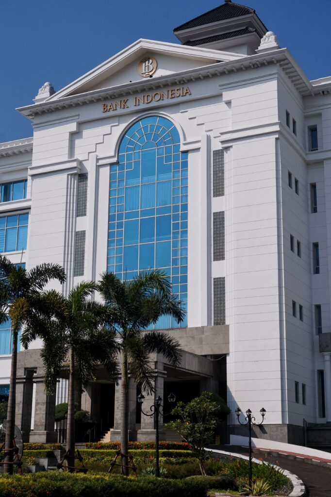 Bank Indonesia headquarters in Jakarta as foreign investment inflows reached US$9 billion following higher interest rates.