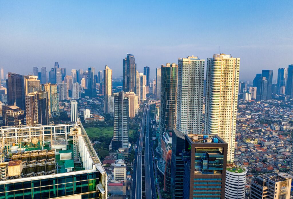 Indonesia Policy Credibility 2026 represented by Jakarta’s business skyline, economic activity, and investor confidence
