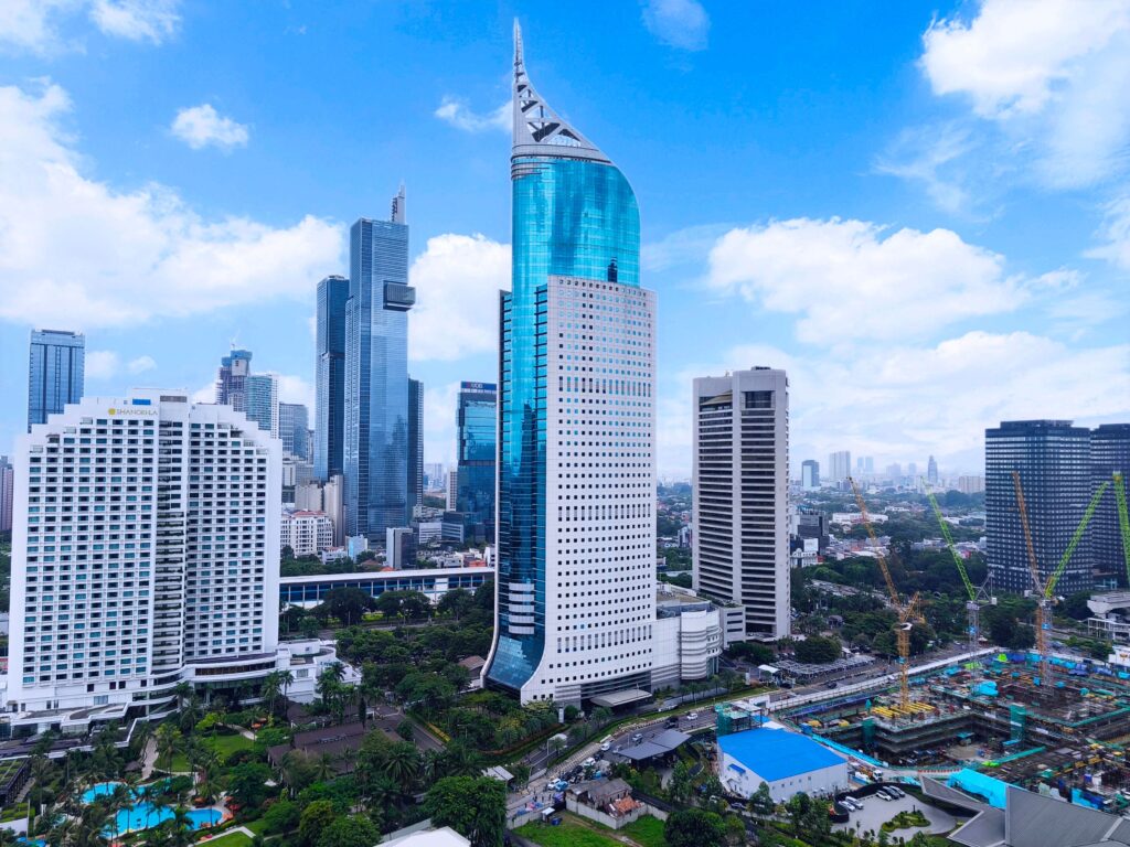 Rupiah Capital Flow Quality 2026 represented by Jakarta’s business skyline, investment activity, infrastructure development, and economic growth